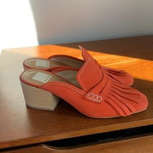 Dolce vita mod orange mules loafer pumps 6.5